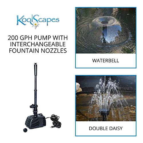 Koolatron Koolscapes 270 Gallon Pond Kit with Lighting, 270 Gallon with Sola, Black