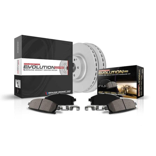 Power Stop CRK1149 Coated Brake Rotor & Ceramic Brake Pads- rear
