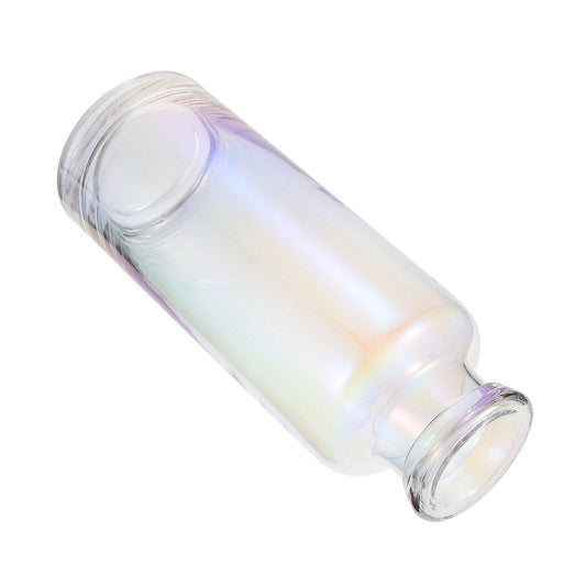 Lurrose Minimalist Colored Glass Vase for Desktop Hydroponics Plants Transparent Small-Mouth Planter Terrarium Stylish Home Decoration Gift for Plant Lovers