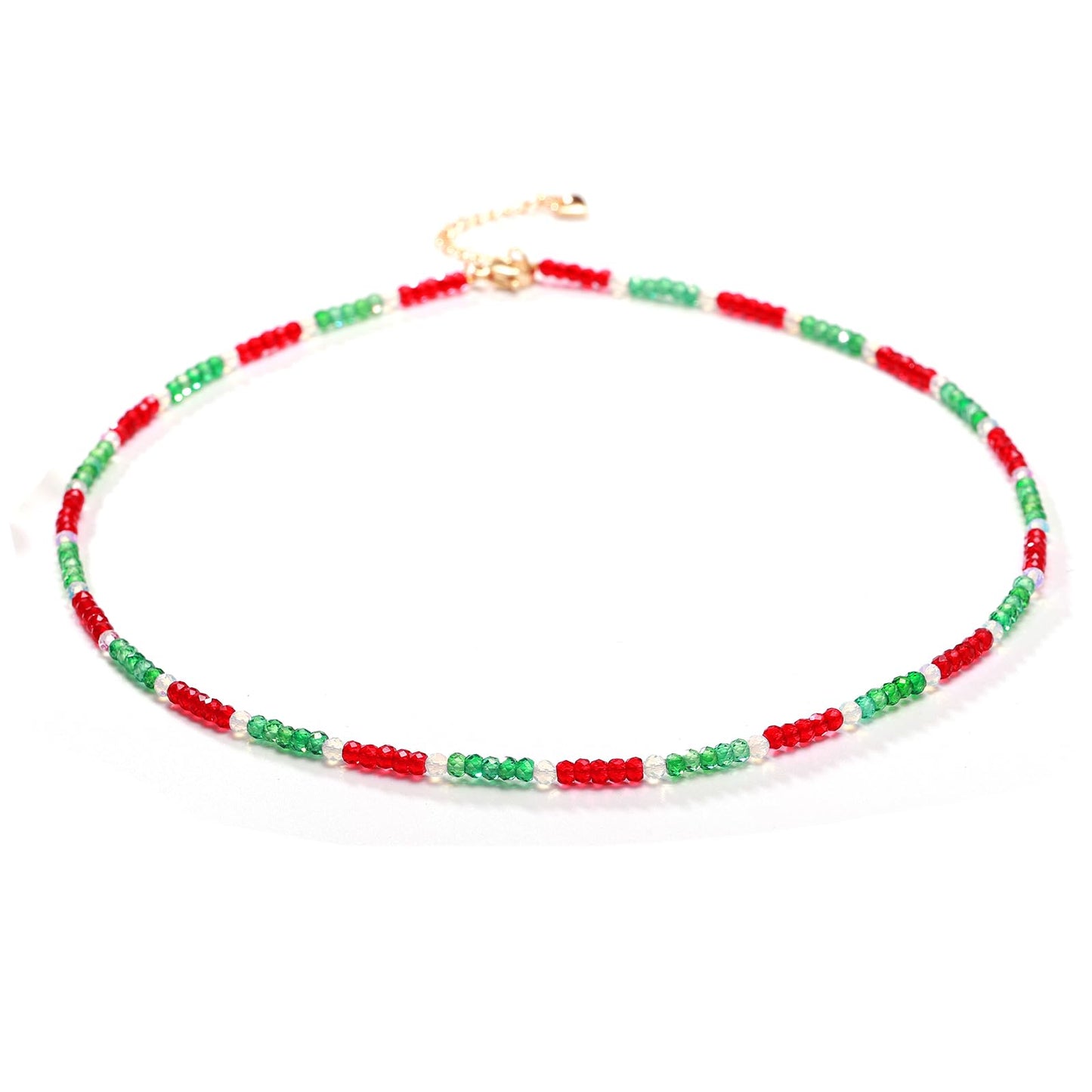 Gmissbabicoo Healing Crystal Necklace for Women Spiritual Zircon Beads Handmade Gemstone Crystals Stones Beaded Adjustable Necklaces Jewelry