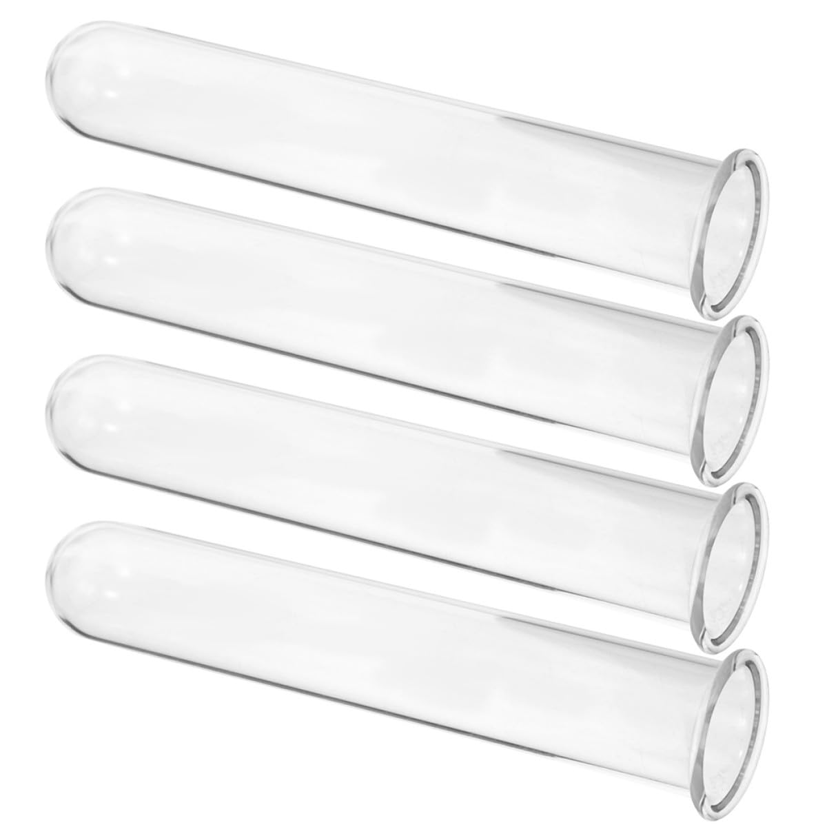 MUCKLILY Glass Test Tube Vases for Plant Propagation 2.5x18cm Small Hydroponic Flower Tubes Glass Planter Terrariums for Home and Office Desktop 4pcs Set