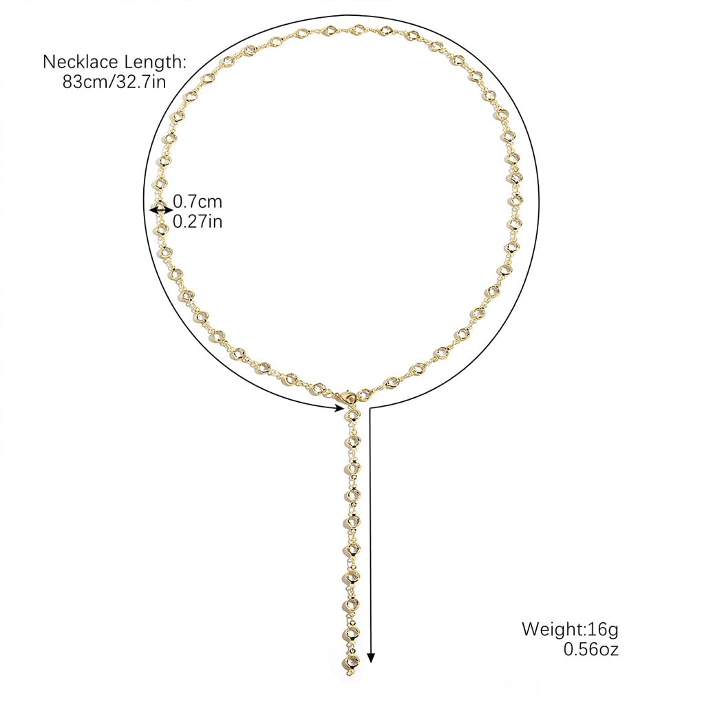 Long Lariat Necklace for Women Dainty 14K Gold Pearl Pendant Necklaces Adjustable Cubic Zirconia Y Necklace Jewelry Gifts