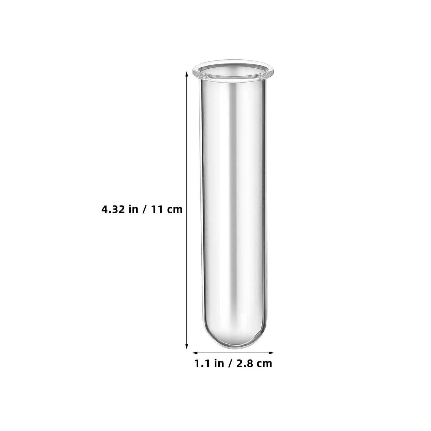 Housoutil Glasstubes for Plants, 5PCS Propagation Tubes for Plants, Glass Test Pipe Vase for Scientific Experiments, Desktop Party Home Office Decor, Flowers Desktop, Indoor Hydroponic Station