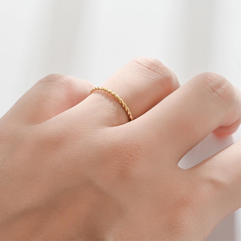 FAICAEIRI Pure Copper Tensor Rings, Twisted Twist Ring Jewelry for Men and Women (6)
