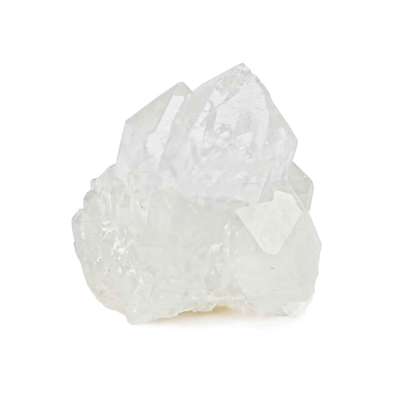 Erliway 1 Pcs Natural Clear Quartz Crystal Cluster, Clear Pineapple Quartz Cluster Healing Crystal, Raw April Birthstone Crystals for Birthday Gift Reiki Healing and Home Decoration (0.11-0.15 lb)