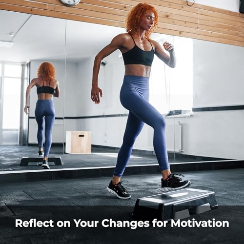 Large Wall Mounted Gym Mirror 48x32 (1 PC) - Shatterproof Tempered Glass Full Body Mirror for Home Gym - Premium HD Reflection - Frameless Design with Hardware
