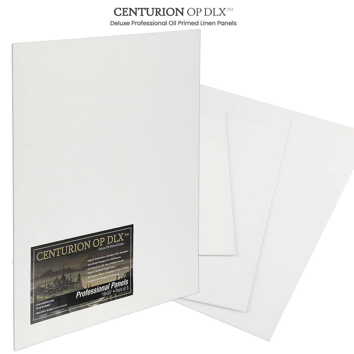 Centurion Deluxe Professional Oil Primed Linen Canvas Panels - 9"x12" - 6 Pack of Linen Canvases for Painting, Artwork and More