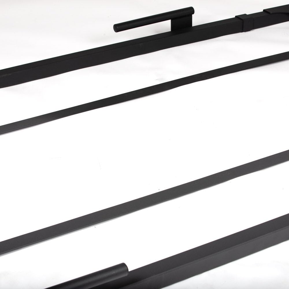 Titan Fitness Half Deadlift Platform, 8FT x 4FT Bolt-Together Steel Frame with 4 Pack Rubber Tiles, Olympic Strength Training Dedicated Lifting Space, Protects Floor, Weights, Bar, Includes Band Pegs
