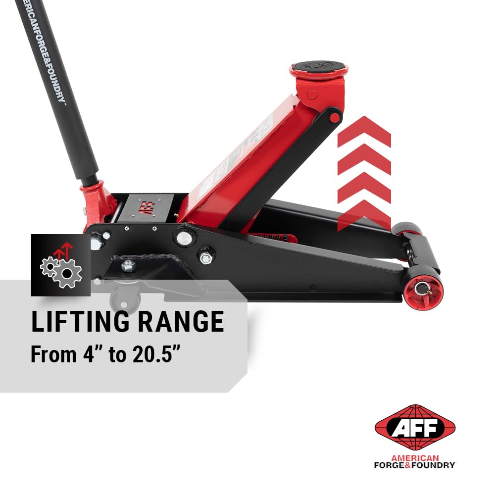 AFF 3.5 Ton Floor Jack - Lightning Lift Hydraulic Car Jack - Super Duty