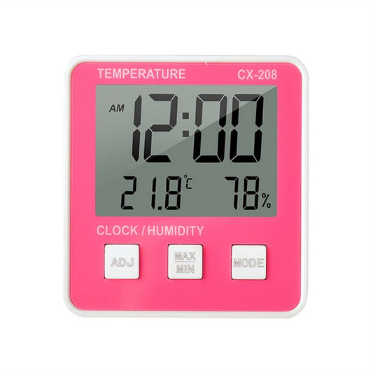 TYUHDUYUR Alarm Clock, Display Date Time Desk Table Clock Display Datum Bureau Tafel Calendar Display Alarm Clock Digital Thermometer Calendar