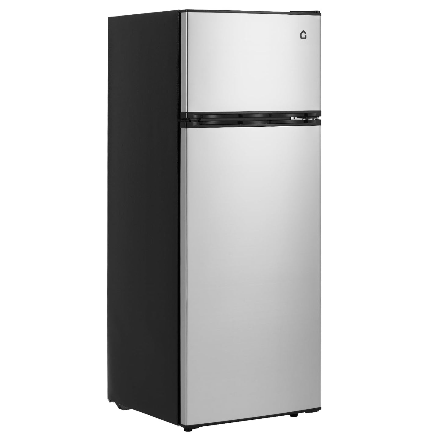 ExploreHorizon 7.5 Cu. Ft. Compact Refrigerator | Two Door Mini Fridge with Energy-Efficient & Quiet Operation | for Dorm, Office, Bedroom, Kitchen, Bar Use with Adjustable Shelves