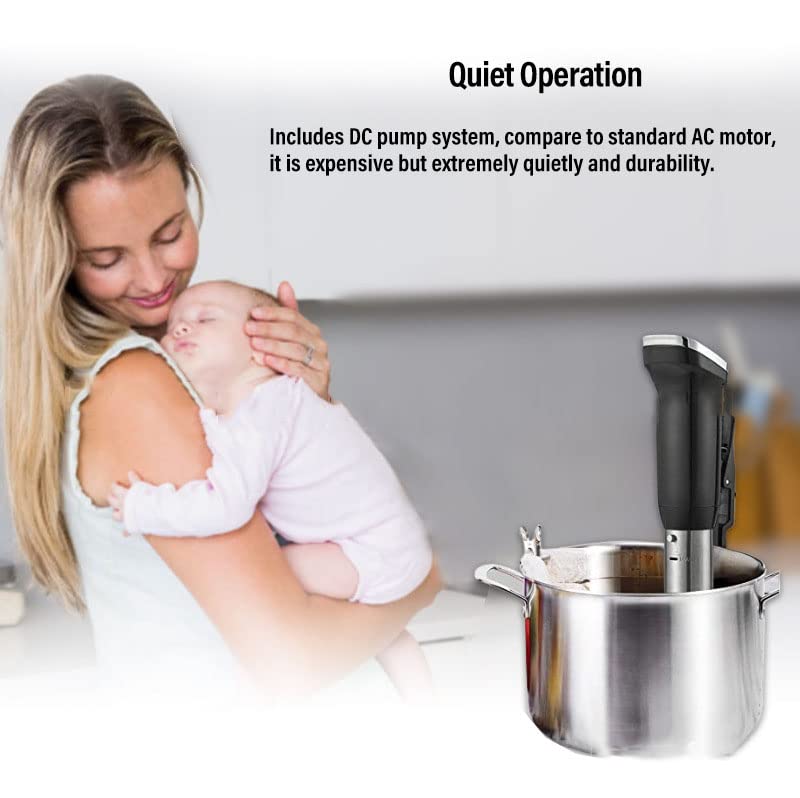 Sous Vide Cooker Immersion Circulator IPX7 Waterproof, 1800 Watts Vacuum Food Cooker, LCD Digital Display(US Plug, 110V)