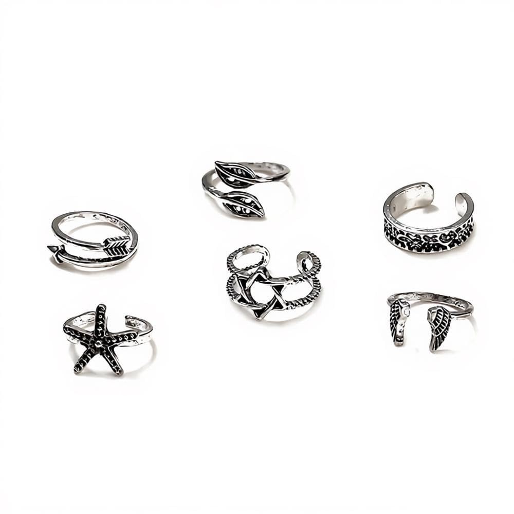 Vivian&CD 925 Silver Toe Rings Set for Women, Open Band Adjustable Non Tarnish Toe Ring, Beach Foot Jewelry for Summer, Stylish and Dainty Toe Rings (Silver2)