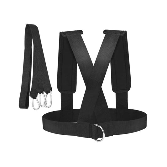 Sled Harness Tire Pulling Speed Resistance Power Belt Adjustable Weight Trainer with Pull Strap, Resistance Bands Bands