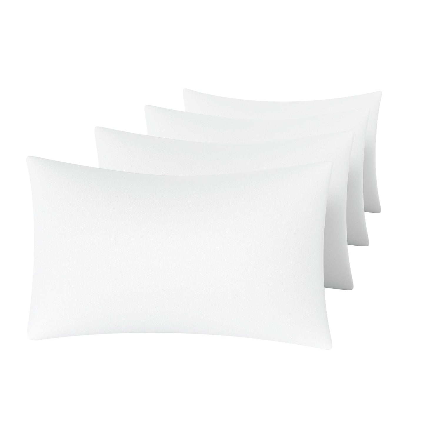 MINIPANDA White Pillow Cases Set of 4 Queen Size - Super Soft, Smooth and Breathable Pillow Cases Queen- Envelope Design - Machine Washable Lightweight (20X30 Inches (4 Piece))