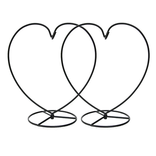 WOCTDTHW Ornament Display Stand Holder Iron Hanger for Chrismas Hanging Glass Globes (Love Shape Large 2 Pcs)