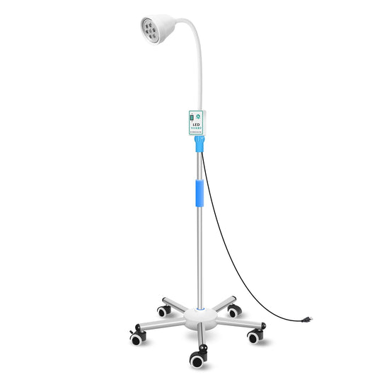 GSOIGSDKF 21W LED Medical Exam Lamp Surgical Examination Light with 360° Adjustable Illumination, Floor Stand Type Dental-Oral & Gynaecology Outpatient Cold Light Lamp for Clinical Examinations