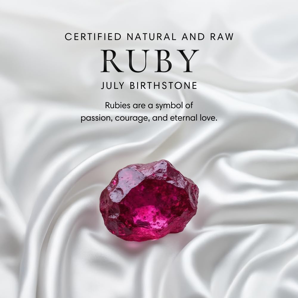 Designs by Nature Gems Natural Certified Ruby Necklace for Women - July Birthstone Necklace for Women - Designer Pendant Necklace - 100-120 Carat Ruby, Antique Bronze Chain