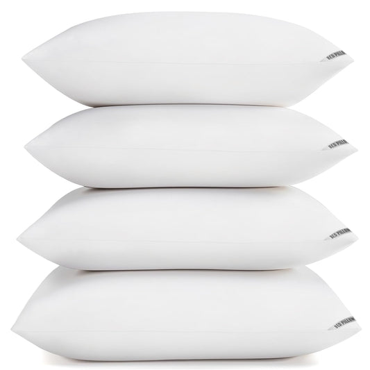 Piwaal Luxury Hotel Pillows for Sleeping 4 Pack,Bed Pillows Standard Size Set of 4,Down Alternative Filling,Pillows for Back,Stomach or Side Sleepers
