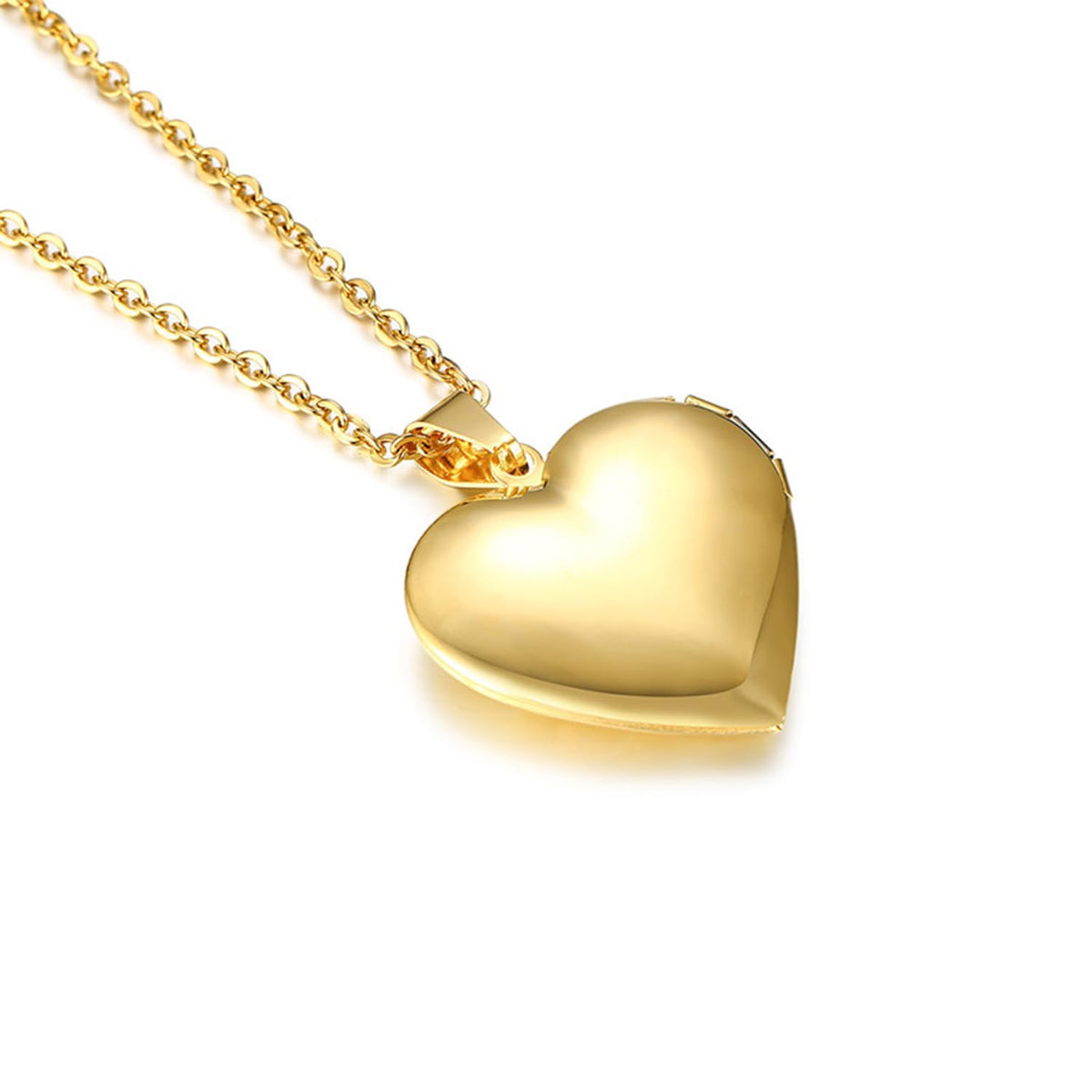 PHOCKSIN Gold Heart Locket Necklace Flower Engraved Personalized Necklace that Holds Pictures Customized Love Heart Gifts Locket Necklaces for Women