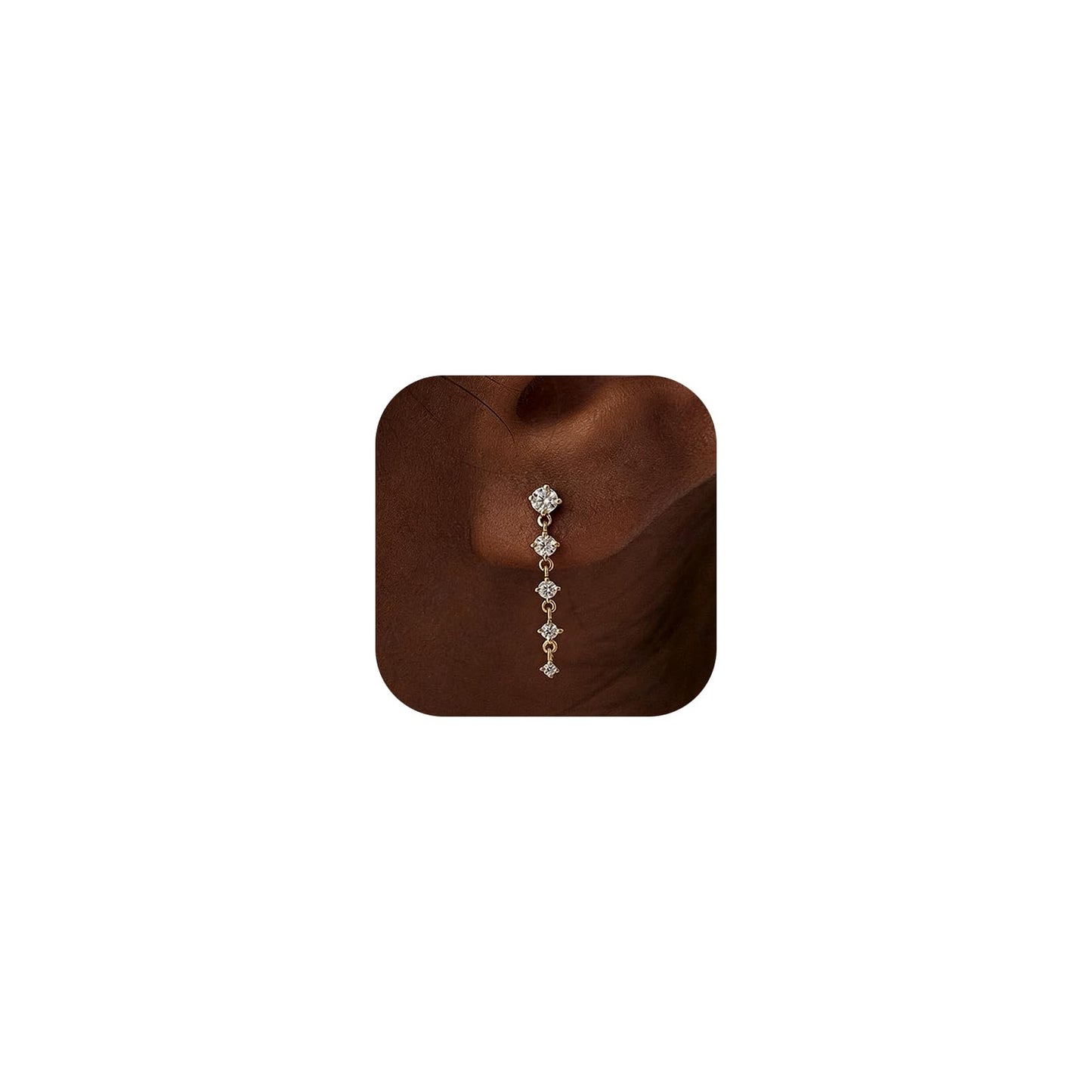 Solistra Gold Dangle Earrings for Women Trendy Diamond Drop Earring Hypoallergenic Earrings for Women Wedding Jewelry Valentines Day Gifts for Her