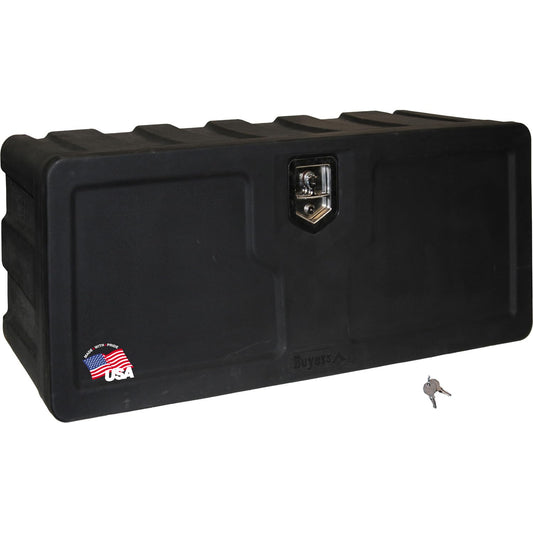 Buyers Products 1717105 Poly Underbody Truck Box, 18 x 18 x 36 Inch, Durable Tool Chest For Storage & Organization, Job Box For Truck
