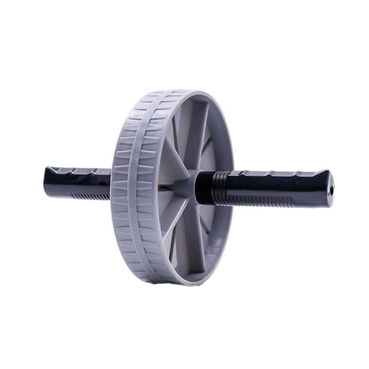 Ab Exercise Roller with Comfortable Handle, Training Workout Equipment for Gym Body Fitness & Strength, Achieve Toned Core Muscles, Gray