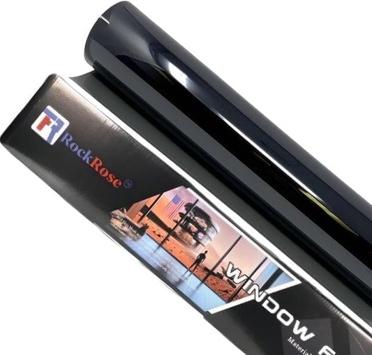 RockRose 15% Premium Carbon Car Window Tint Film 40 in x 100FT 2PLY Charcoal Privacy Film UV, Heat Blocking Tint for Car or Home Adhesive Film Easy Shrink, Plotter Friendly Pro Grade