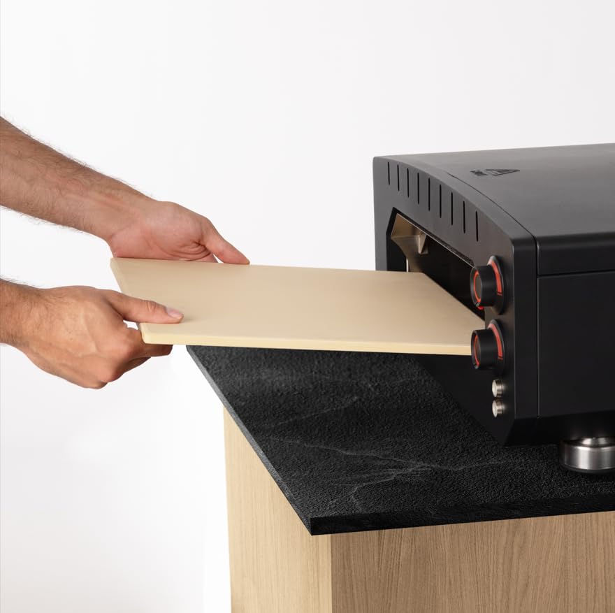 Aspect Living Slice Box Outdoor Electric Pizza Oven, Countertop Cooking, Heats Up to 750 Degrees, Digital Thermometer, Pizza Stone, and Pizza Peel Included, Perfect for Indoor and Outdoor Use - 64900