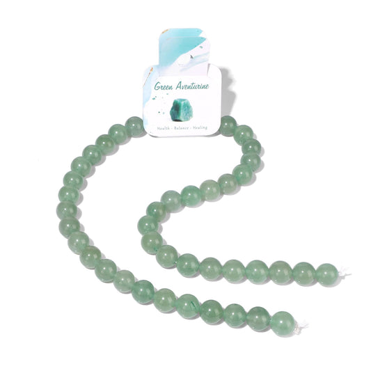 40pcs 10mm Natural Green Aventurine Gemstone Beads Healing Crystal Round Loose Stone Beads for Jewelry Making, Crystal Stone Beads for Bracelets Necklace Earrings Making