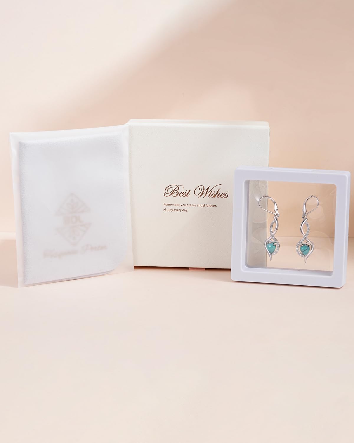 Heart Turquoise Jewelry for Women-Genuine Turquoise Leverback Earring 925 Sterling Silver Dangle Drop Earrings Vintage Gifts for Valentine/Mother's Day/Christmas