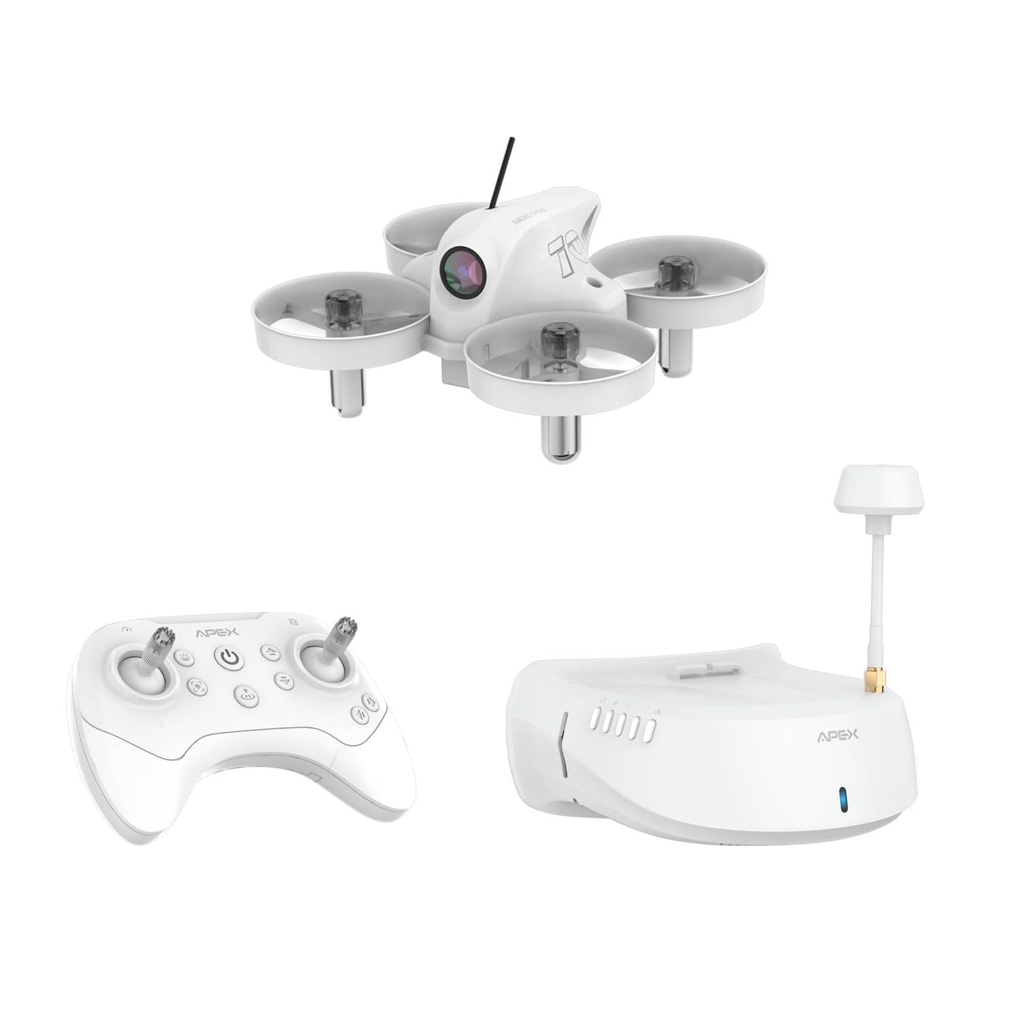 APEX FPV Drone Kit,FPV Goggles,First-person view drone,FPV Racing Drone for Beginners,Low-Latency 5.8G Transmission, Drop-Resistant,VR70-2.0