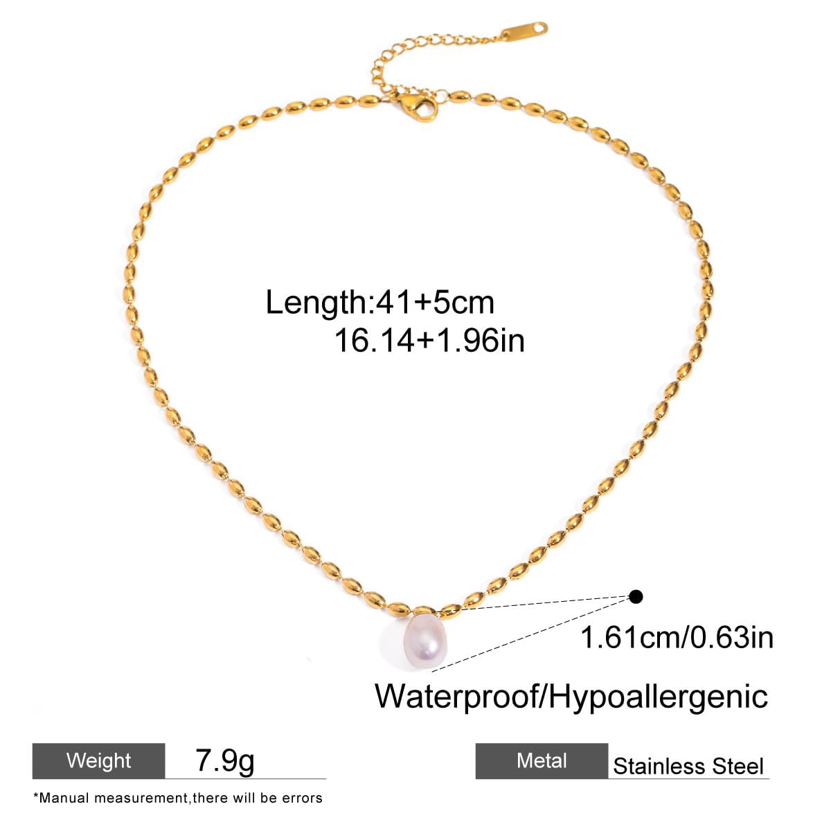 Seamido Dainty Gold Necklace for Women Non Tarnish, 18k Gold Plated Waterproof Necklace Charm Summer Beach Pendant Choker with Butterfly Pearl Sea Star, Trendy Elegant Jewelry for Her