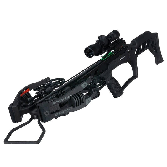 Xpedition Archery Xtraction 400X Crossbow, Lightweight Compact Compound Crossbow Package with Premium 4X32 Scope, 400 Feet Per Second