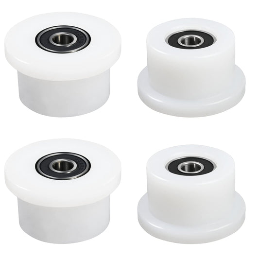Qty.4 Machined Wheels/Rollers Compatible Total Gym Replacement, Fits Models 1000,1100,1400,1500,1600,1700,1800,1900,Achiever,Force,Gold,Max,Platinum,Platinum Plus,Pro,Supra, Supreme,Ultima,Ultra,XLI