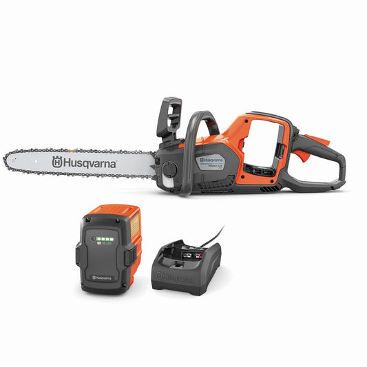 Husqvarna Power Axe 350i Cordless Electric Chainsaw, 18 Inch Chainsaw, Brushless Motor and Quiet Superior Cutting Power, 40V Lithium-Ion 7.5 Ah Battery and Charger Included, Gifts For Men, 970601202