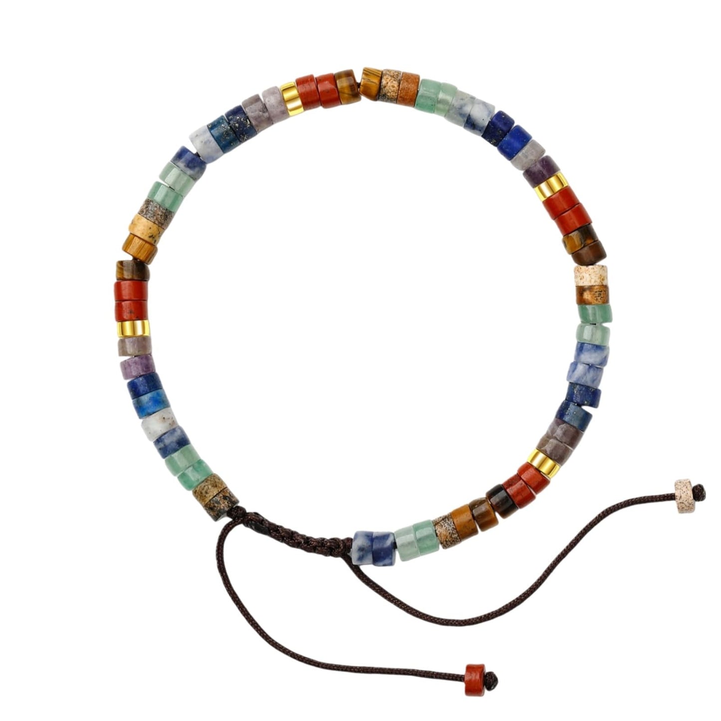 Chakra Bracelets for Women，Healing Natural Stone Bracelet 7 Chakras Healing Crystals Meditation Relax Anxiety Spiritual Jewelry for Calm Meditation Spiritual Bracelets for Women (seven color)
