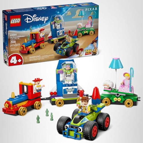 LEGO Disney and Pixar’s Toy Story Celebration Train & RC Car Toddler Toy - Sensory and Pretend Play Building Set for Preschool Boys and Girls, Ages 4+ - Disney Gift Idea for Birthdays - 43264
