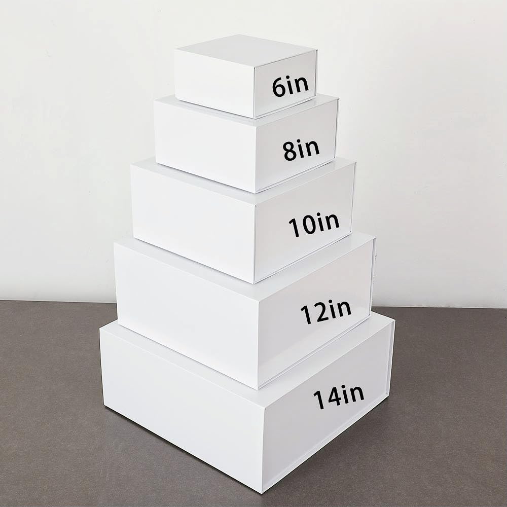 PLINJOY Magnetic Gift Box 15 Pack White Small Gift Box with Lids Closure in Bulk, Luxury Cardboard Gift Boxes for Presents,Bridesmaid Proposal,Packaging for Small Business,Parties,Bulk 6x6x3