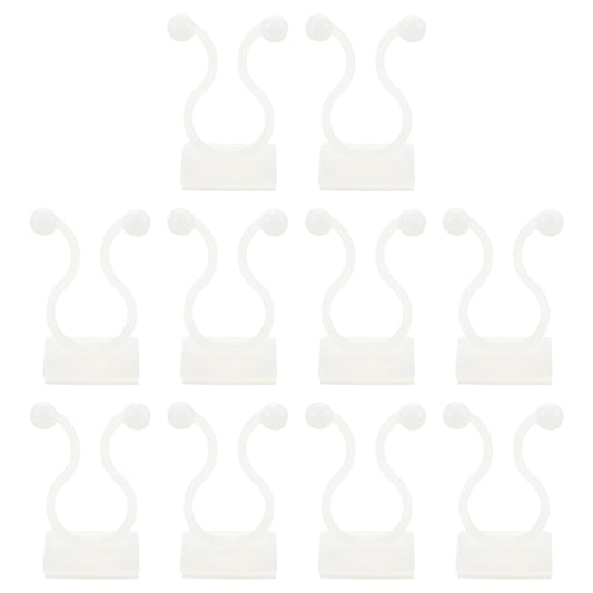 uxcell 100Pcs Plant Climbing Wall Fixture Clips, Plant Fixer Self-Adhesive Hooks Wire Fixing Supporting for Indoor Outdoor Decoration and Cable Wire Fixing (White, 13.3mm/0.52")