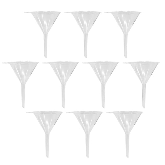 EISCO 10PK Filter Funnels, 3" - Polyethylene Plastic - Resistant to Acids & Alkalis - Great for Laboratory, Classroom or Home Use