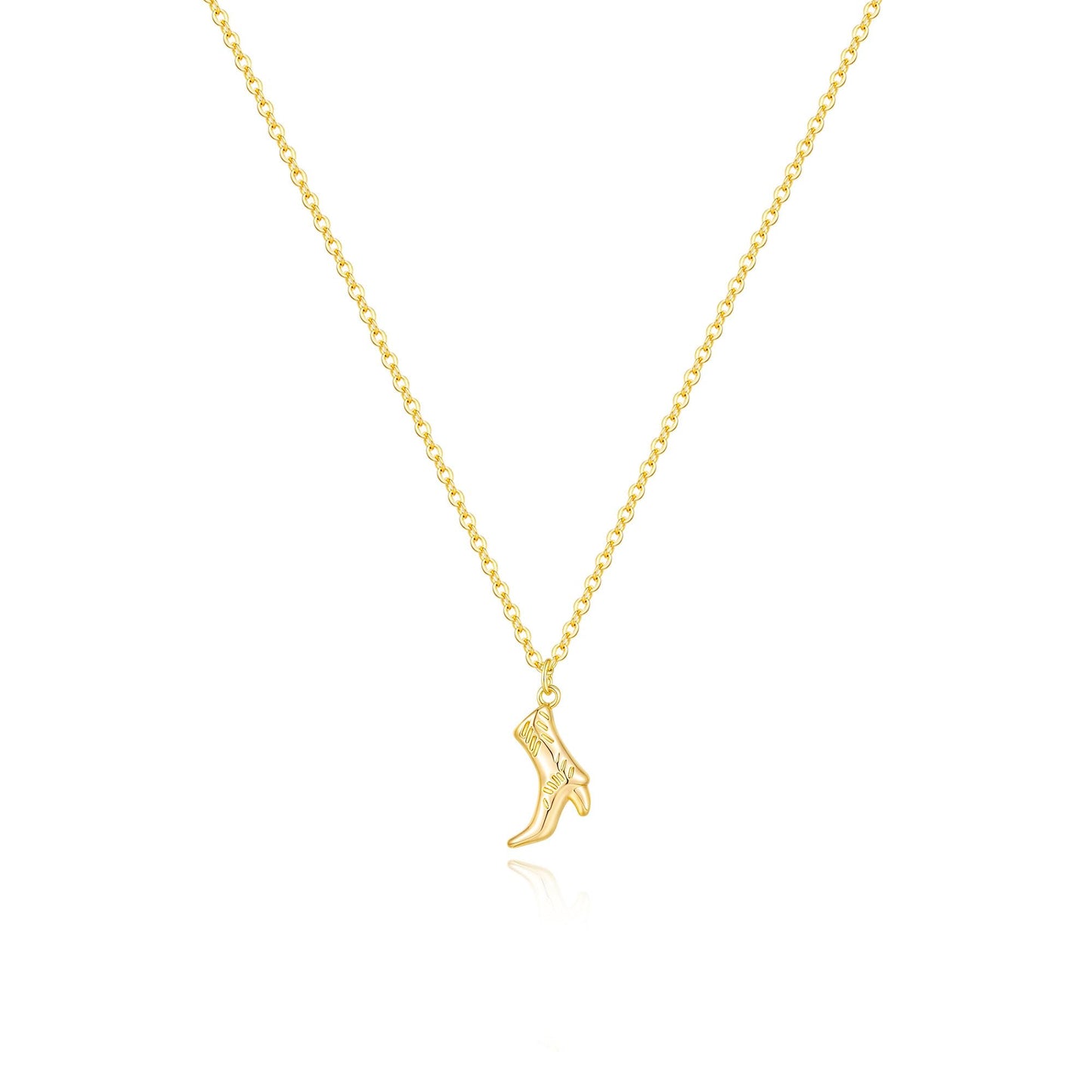 GUOKE Gold Boot Necklace for Women – 14K Gold Plated Cowgirl Pendant, Dainty Western Cowboy Boot Necklace, Minimalist Jewelry for Her
