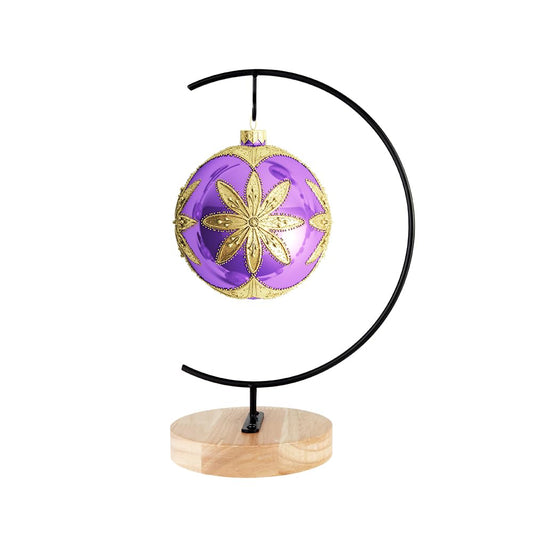 CXLE 11 Inch Ornament Display Stand, Black Ornament Hanger Stand for Hanging Glass Globe, Air Plant Terrarium, Christmas Ornament, Witch Ball, Home Office Wedding Decoration