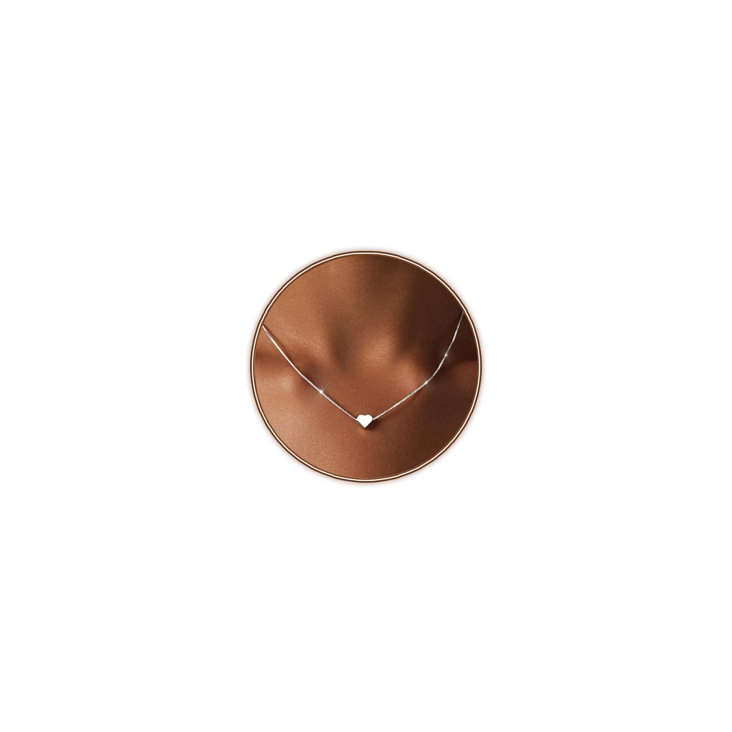 Zeffy Heart Necklaces for Women Trendy 14K Gold Plated Tiny Cute Heart Choker Small Love Pendant Necklaces Simple Dainty Gold Jewelry for Women Trendy Valentine Gifts