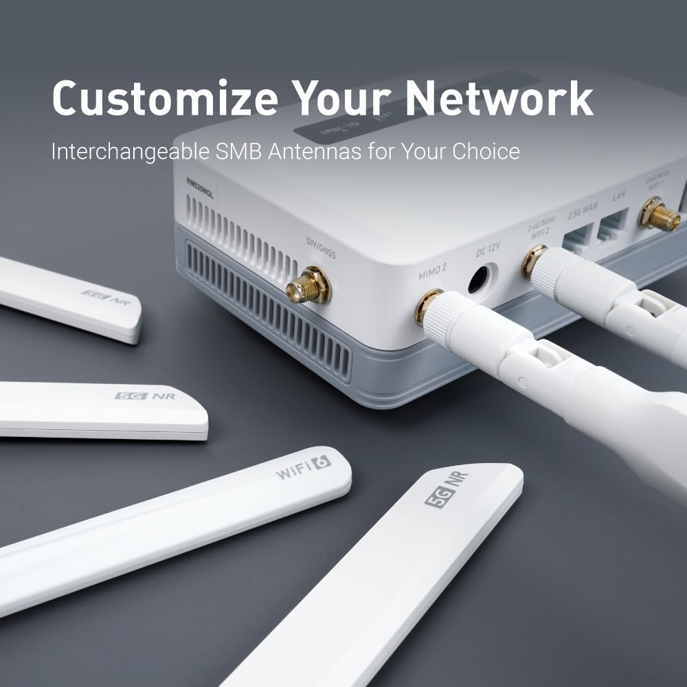 GL.iNet GL-XE3000 (Puli AX) 5G Router with Dual SIM Card Slot, Wi-Fi 6 Cellular Routers, Built-in Battery, Multi-WAN, VPN, OpenWrt, Secure 5G Router for Office, Retail, Events, Business