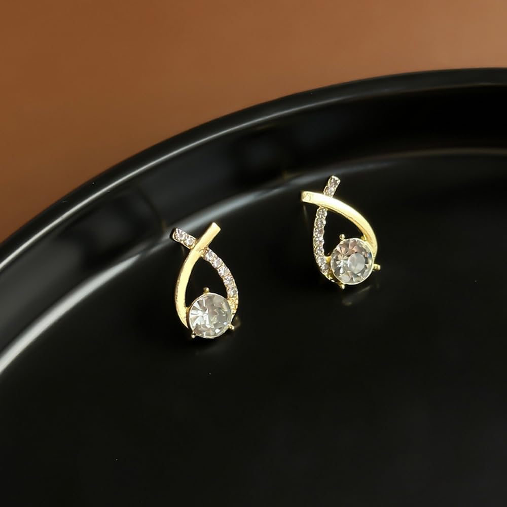 4 Pairs Lymphatic Drainage Slimming Hoop Earrings, Halolux Lymphvity Germanium Earring Acupuncture Therapy Hoop Earrings Fashion Jewelry Gift For Women Men (rhinestones)