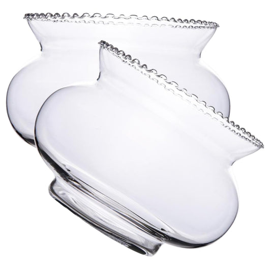 SEWOART 2pcs Glass Fish Bowl for Hydroponic Plants Simple Design Bowl Multi-Functional Terrarium for Fish Shrimp and Home Floral Edge
