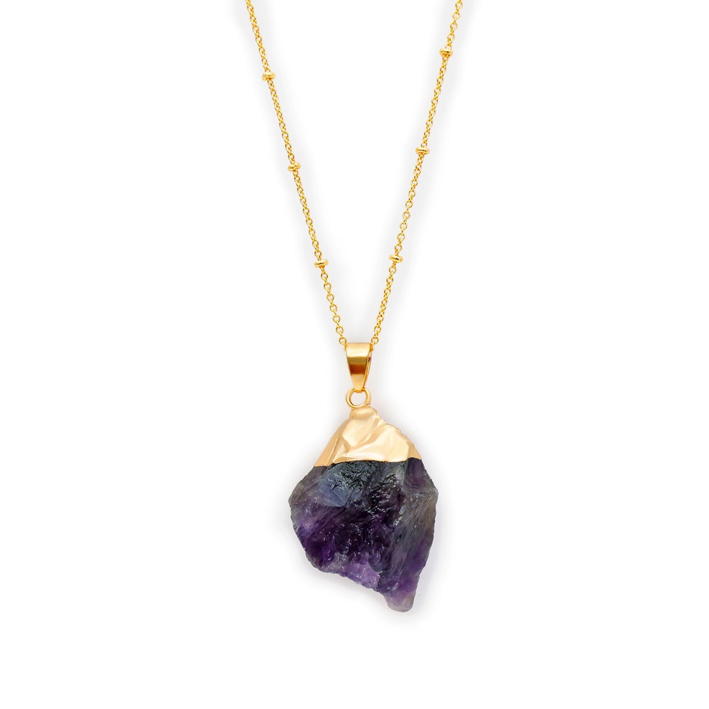 MAIKERDER Crystal Necklaces for Women, 14K Gold Plated Handmade Gem Necklace Healing Crystals and Stones Non Tarnish 18 Inches