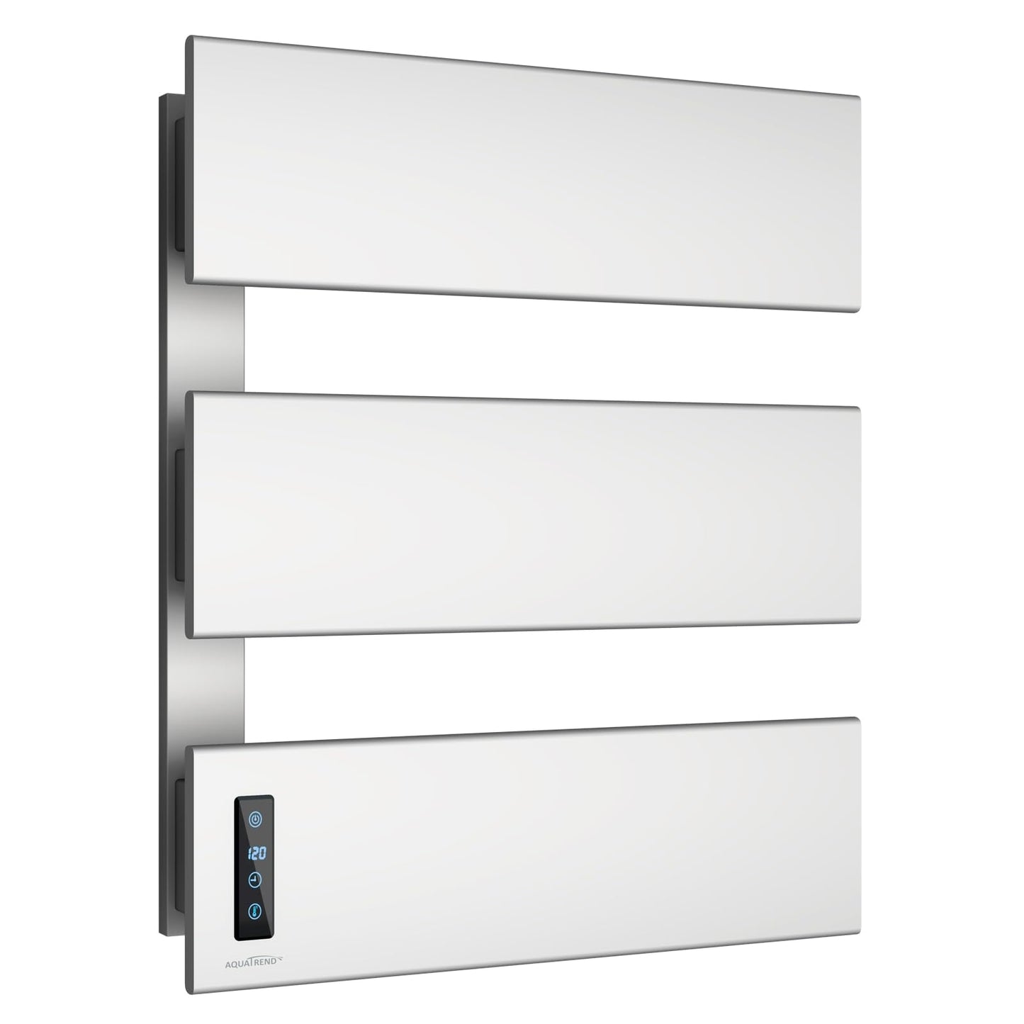 Towel Warmers for Bathroom, Heated Towel Rack Wall Mounted, 21.6" X 17.7" Smart LED Control, Built-in Timer & Temperature, Max 140°F, Plug-in, Fast Heating, Silver