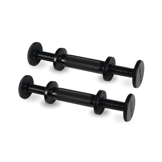 Kensui AdaptaBELL MAX – Heavy-Duty Adjustable Dumbbell Handles (Pair) – All-Metal Construction, Supports 300+ lbs – Compatible with 1” Standard & 2” Olympic Weight Plates – No-Overhang Design for Home Gym & Travel